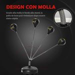 HomCom sac de box, 45x45x133-151cm, auriu fotografia produsului View 7 S