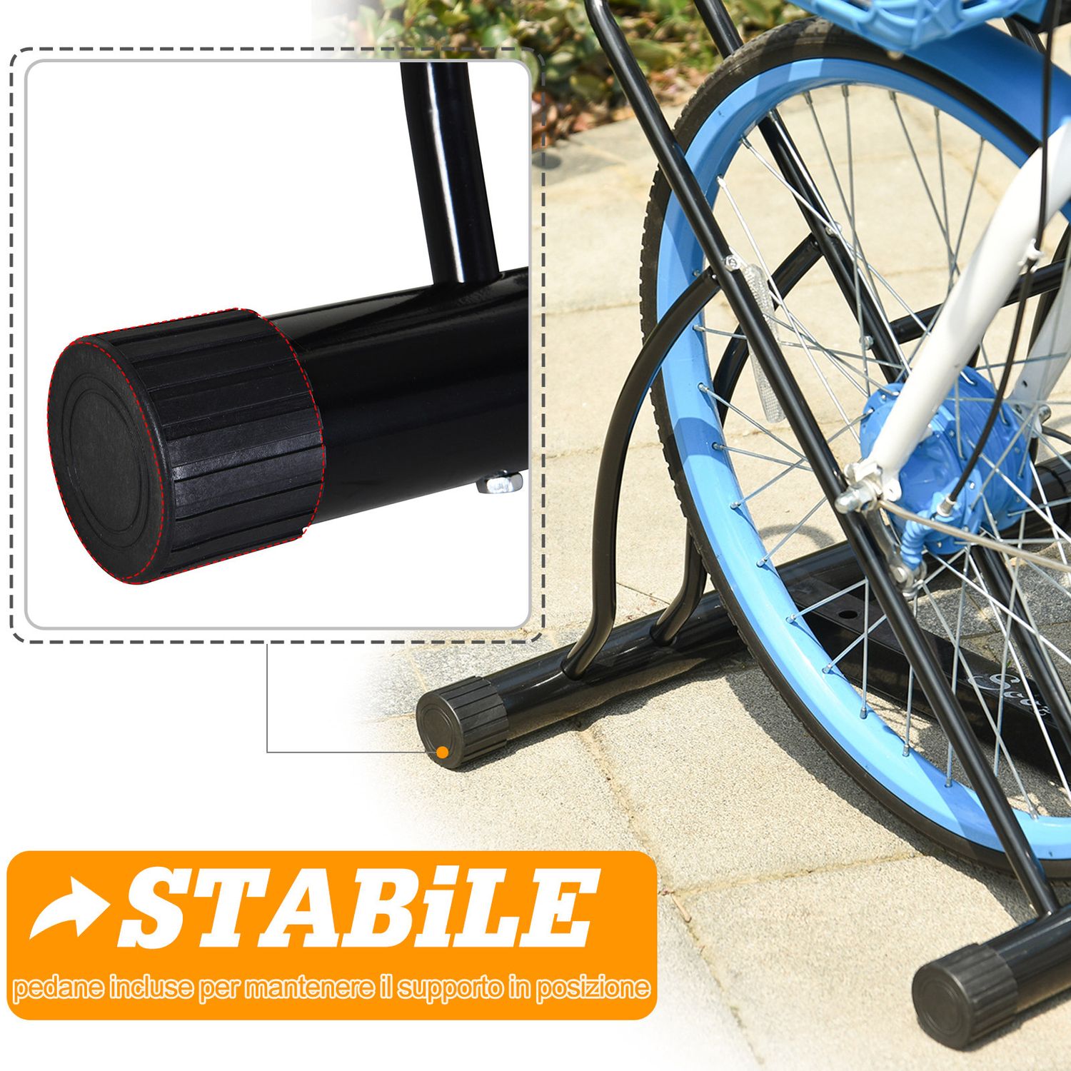 HomCom suport biciclete pentru interior/exterior, 60x54x57 cm fotografia produsului View 5 L
