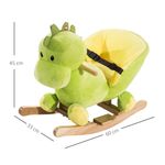 HomCom, balansoar dragon copii 60x33x45cm, verde si galben fotografia produsului View 2 S