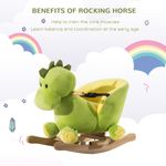 HomCom, balansoar dragon copii 60x33x45cm, verde si galben fotografia produsului View 6 S