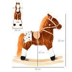 HomCom balansoar, forma de cal, 74x28x65 cm, maro fotografia produsului View 3 S