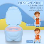 HomCom olita copii, design hipopotam plastic, 40x30x23cm fotografia produsului View 3 S