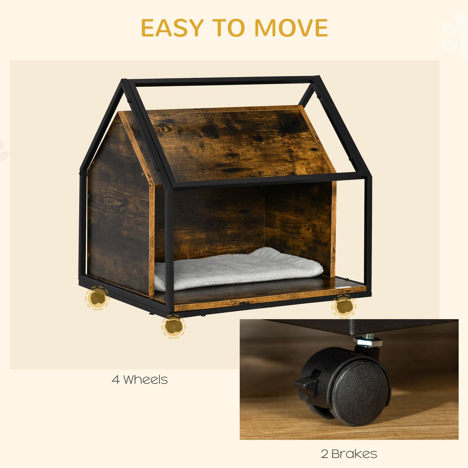 PawHut Culcus pentru Pisici de Interior cu Perna Lavabila fotografia produsului View 6 L