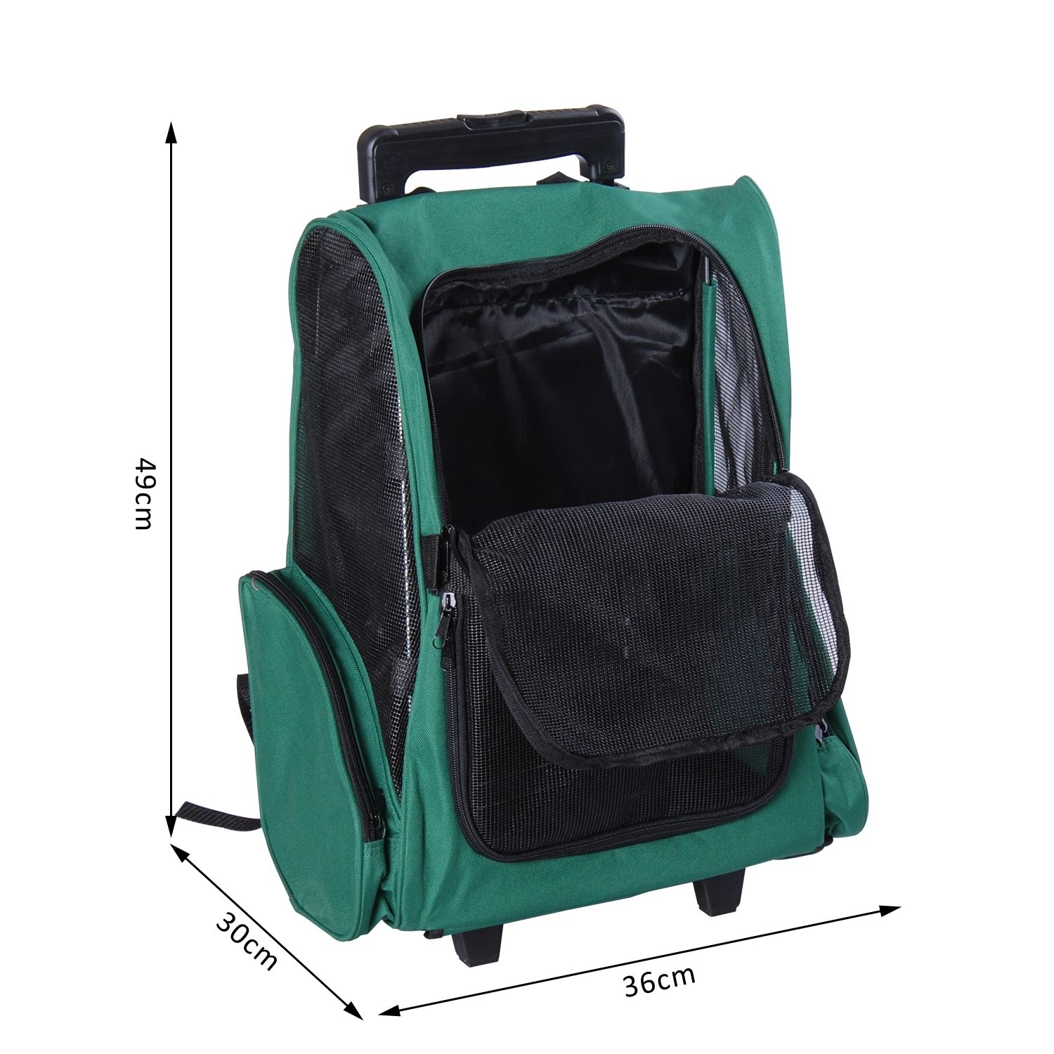 PawHut Trolley Rucsac pentru Animale de Companie Verde fotografia produsului View 2 L