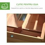 PawHut cuibar gaini, multifunctional,190&times;81&times;103cm, lemn fotografia produsului View 7 S