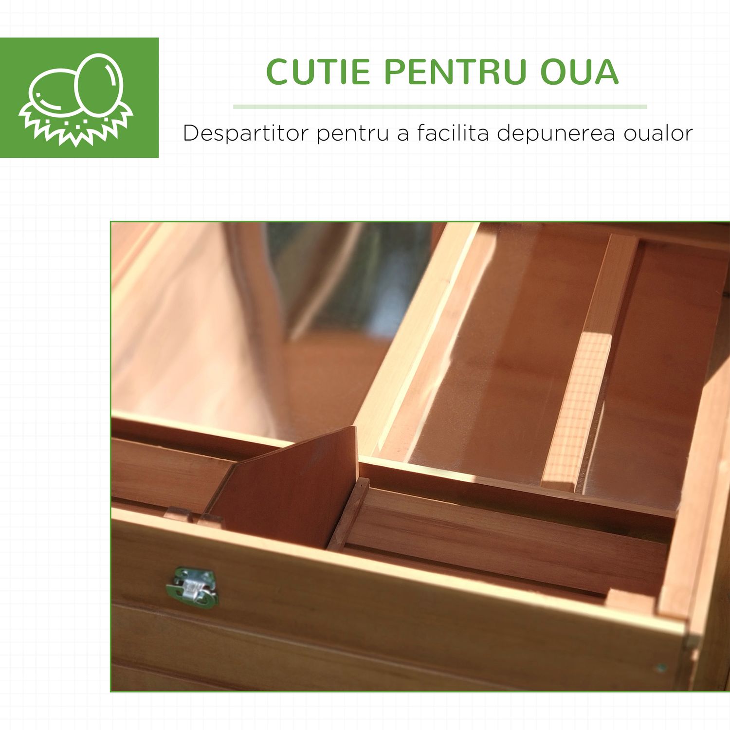 PawHut cuibar gaini, multifunctional,190&times;81&times;103cm, lemn fotografia produsului View 7 L