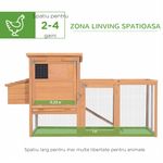 PawHut cuibar gaini, multifunctional,190&times;81&times;103cm, lemn fotografia produsului View 6 S