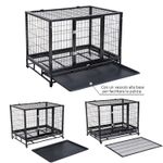 PawHut Cusca Boxa pentru Caini Catelusi pentru Intern Extern cu Rotite 92&times;62&times;75cm fotografia produsului View 3 S