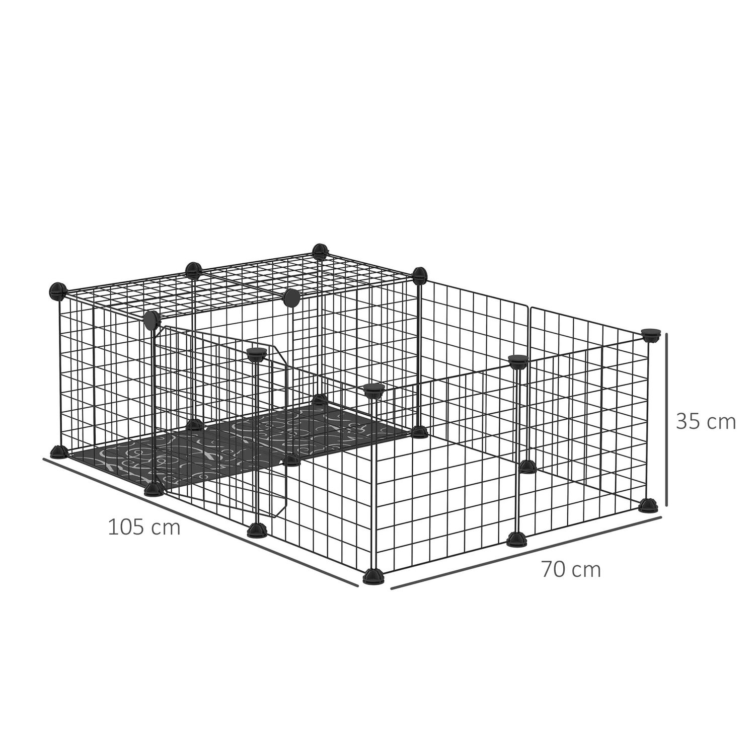 PawHut cusca modulara, pentru animale mici, 105x70x35cm fotografia produsului View 2 L