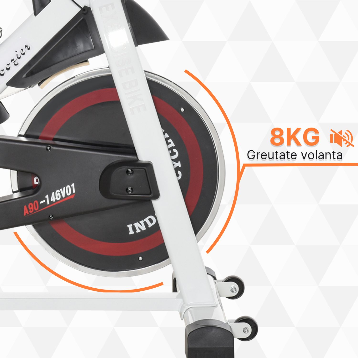 Homcom bicicleta spinning pentru interior, 103x 53x105-117.5cm fotografia produsului View 5 L