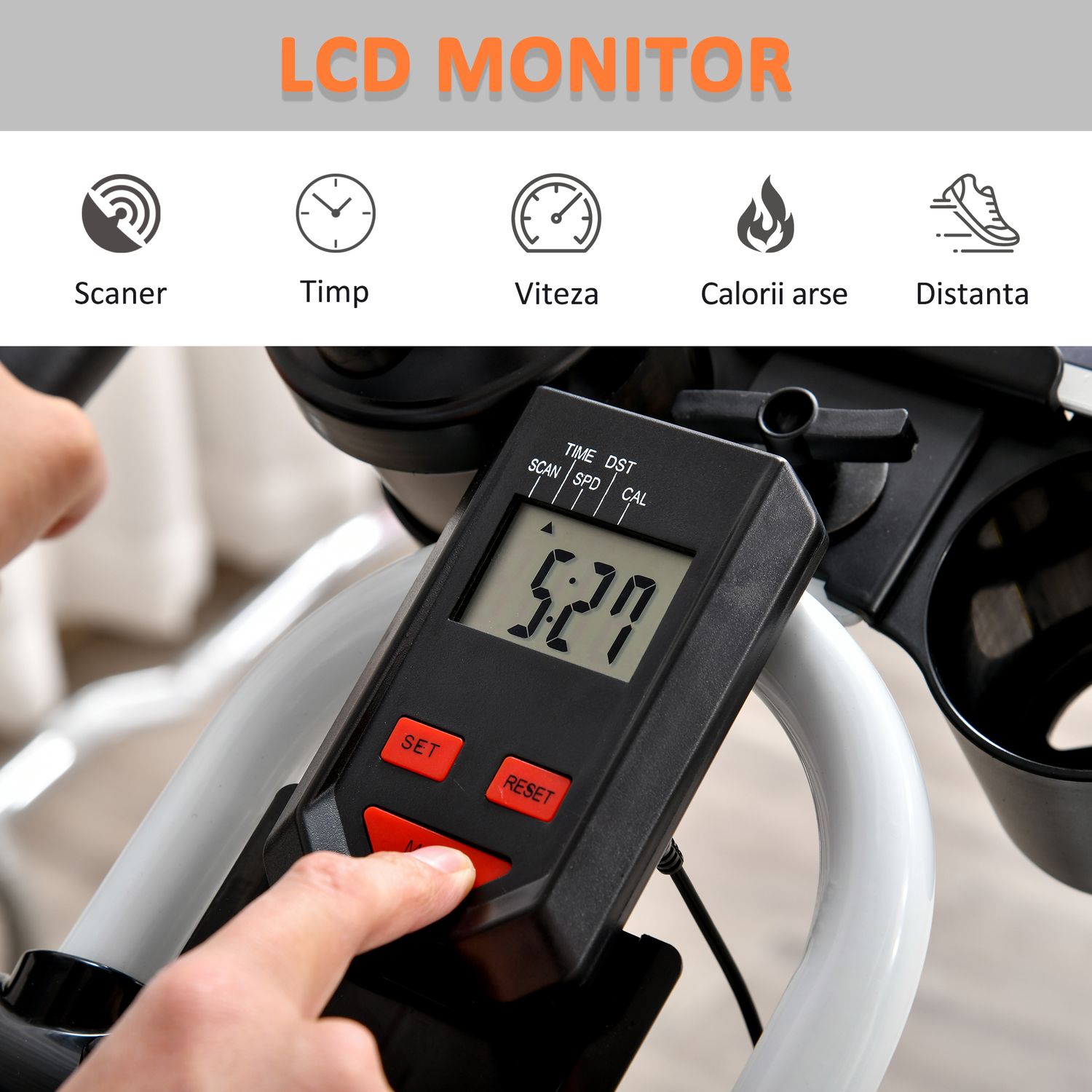Homcom bicicleta spinning pentru interior, 103x 53x105-117.5cm fotografia produsului View 6 L