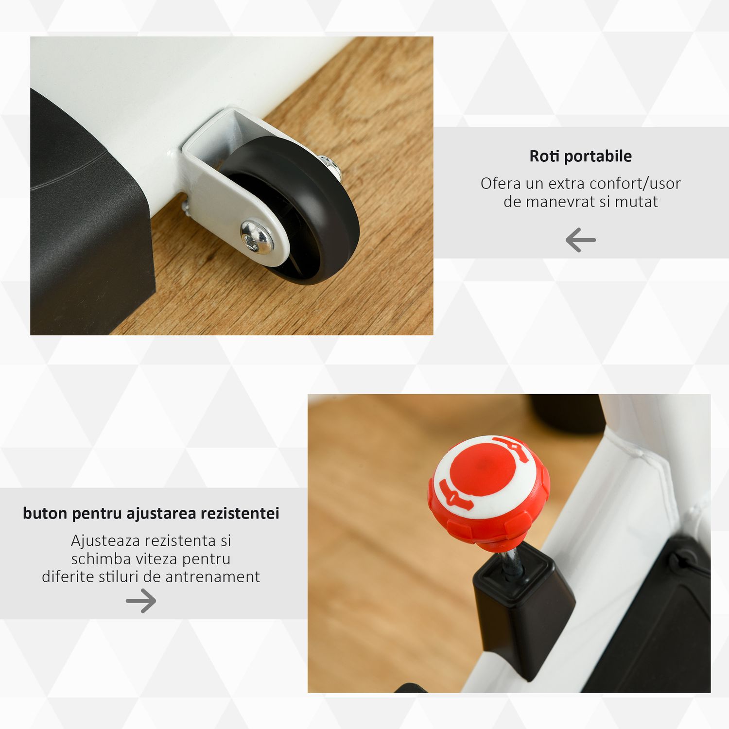 Homcom bicicleta spinning pentru interior, 103x 53x105-117.5cm fotografia produsului View 8 L