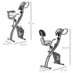 Homcom bicicleta pliabila 2 in 1, 8 nivele, gri fotografia produsului View 2 S