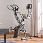 Homcom bicicleta pliabila 2 in 1, 8 nivele, gri fotografia produsului