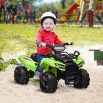 HOMCOM Quad Electric pentru Copii Baterie 6V Faruri Functionale si Pedale Verde fotografia produsului