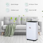 HomCom dezumidificator de 20L, 3 moduri si 2 viteze, alb fotografia produsului View 4 S
