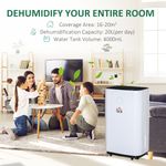 HomCom dezumidificator de 20L, 3 moduri si 2 viteze, alb fotografia produsului View 5 S