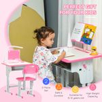 HomCom banca cu scaun pentru copii 6-12 ani, roz fotografia produsului View 5 S