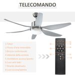 HOMCOM Ventilator de Tavan cu Lumini LED si Telecomanda Inclusa, 132x43cm fotografia produsului View 3 S