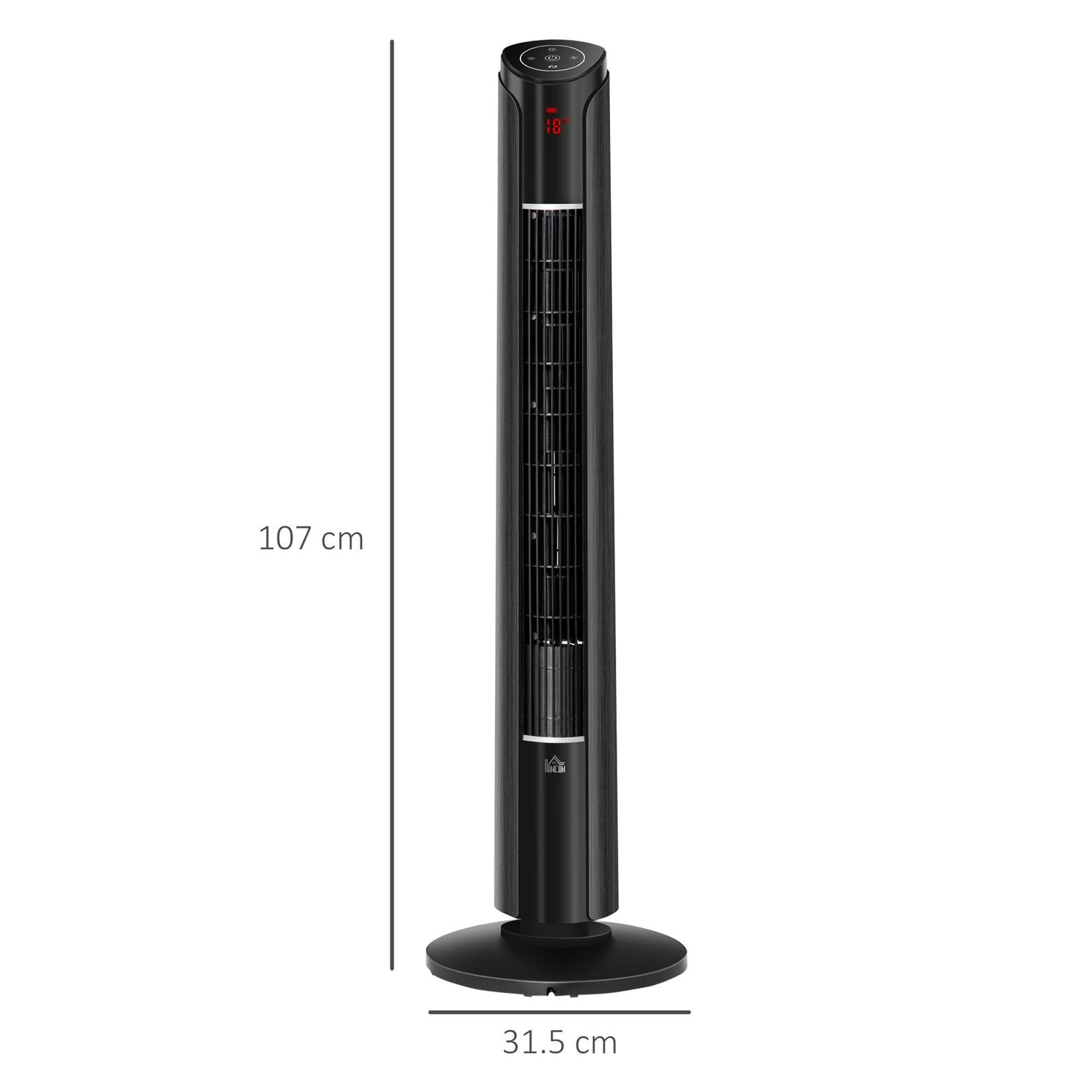 HOMCOM Ventilator Coloana cu 3 Viteze si 4 Moduri Negru fotografia produsului View 2 L