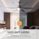 HOMCOM Ventilator de Tavan cu Lumini LED si Telecomanda Inclusa, 132x43cm fotografia produsului View 5 S