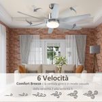 HOMCOM Ventilator de Tavan cu Lumini LED si Telecomanda Inclusa, 132x43cm fotografia produsului View 6 S