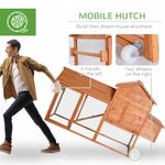 PawHut cotet pentru gaini, cu roti, lemn 213x91x122cm fotografia produsului View 8 S