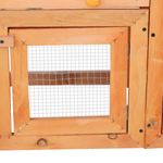 PawHut cusca din lemn pentru iepuri, 145x46x85cm, maro fotografia produsului View 7 S
