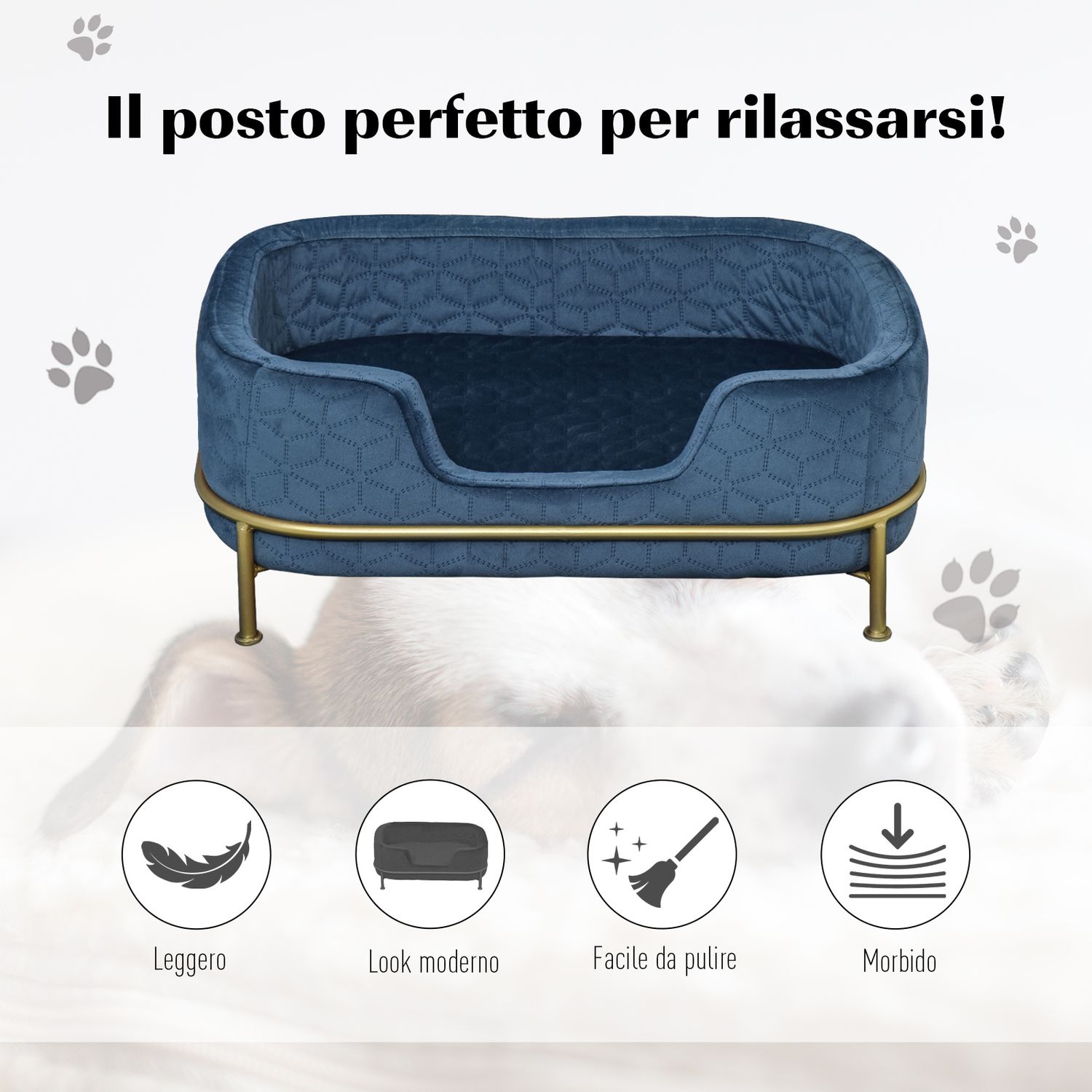 PawHut canapea pentru animale de companie, 63,5x43x24,5cm fotografia produsului View 4 L