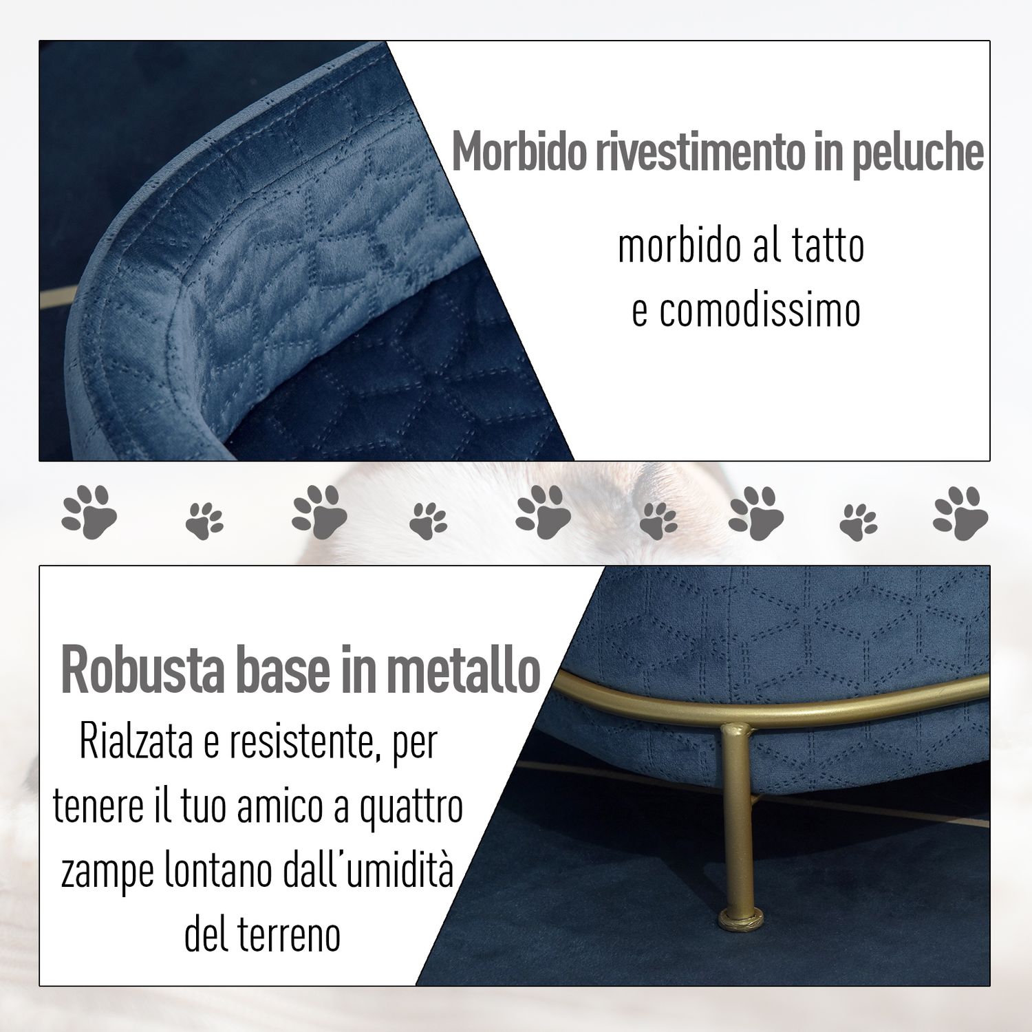 PawHut canapea pentru animale de companie, 63,5x43x24,5cm fotografia produsului View 6 L