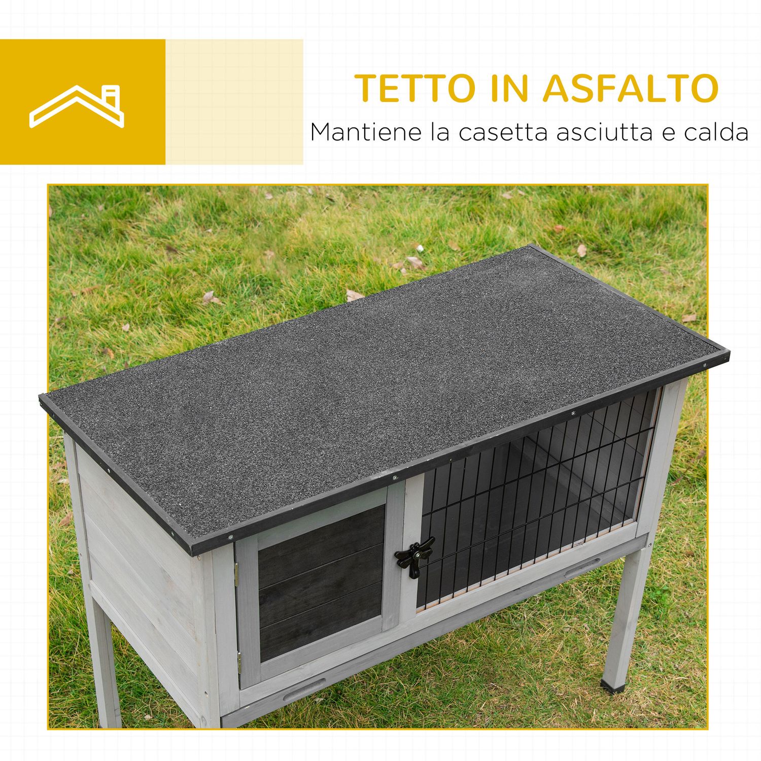 PawHut Cusca pentru Iepuri cu Tava Detasabila fotografia produsului View 4 L