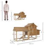 PawHut Cotet Prefabricat din Lemn pentru 2 Gaini pentru Gradina fotografia produsului View 2 S