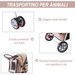 PawHut Carucior pentru Caini Pliabil, 75 x 45 x 97cm fotografia produsului View 8 S