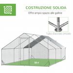 Cotet de gaini PawHut cu Cadru Zincat si Plasa Hexagonala fotografia produsului View 7 S