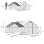 Cotet de gaini PawHut cu Cadru Zincat si Plasa Hexagonala fotografia produsului View 2 S