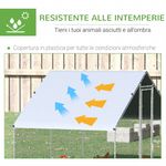 Cotet de gaini PawHut cu Cadru Zincat si Plasa Hexagonala fotografia produsului View 5 S