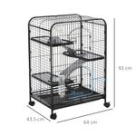 PawHut Cusca pentru Animale Mici cu Rampe, Platforme si Roti 64x43,5x93cm fotografia produsului View 2 S