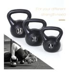 HomCom gantera kettlebell 12 kg,27x21x31cm negru fotografia produsului View 3 S