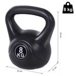 Homcom Kettlebell 8 kg pentru Antrenament Cross Training Negru fotografia produsului View 2 S