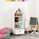 HOMCOM, raft biblioteca pentru copii, 50x30x142cm, alb fotografia produsului
