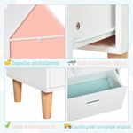 HOMCOM, raft biblioteca pentru copii, 50x30x142cm, alb fotografia produsului View 5 S