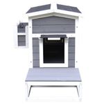 PawHut, cusca inaltata cu balcon si acoperis, 83x66.5x74.7 cm fotografia produsului View 4 S