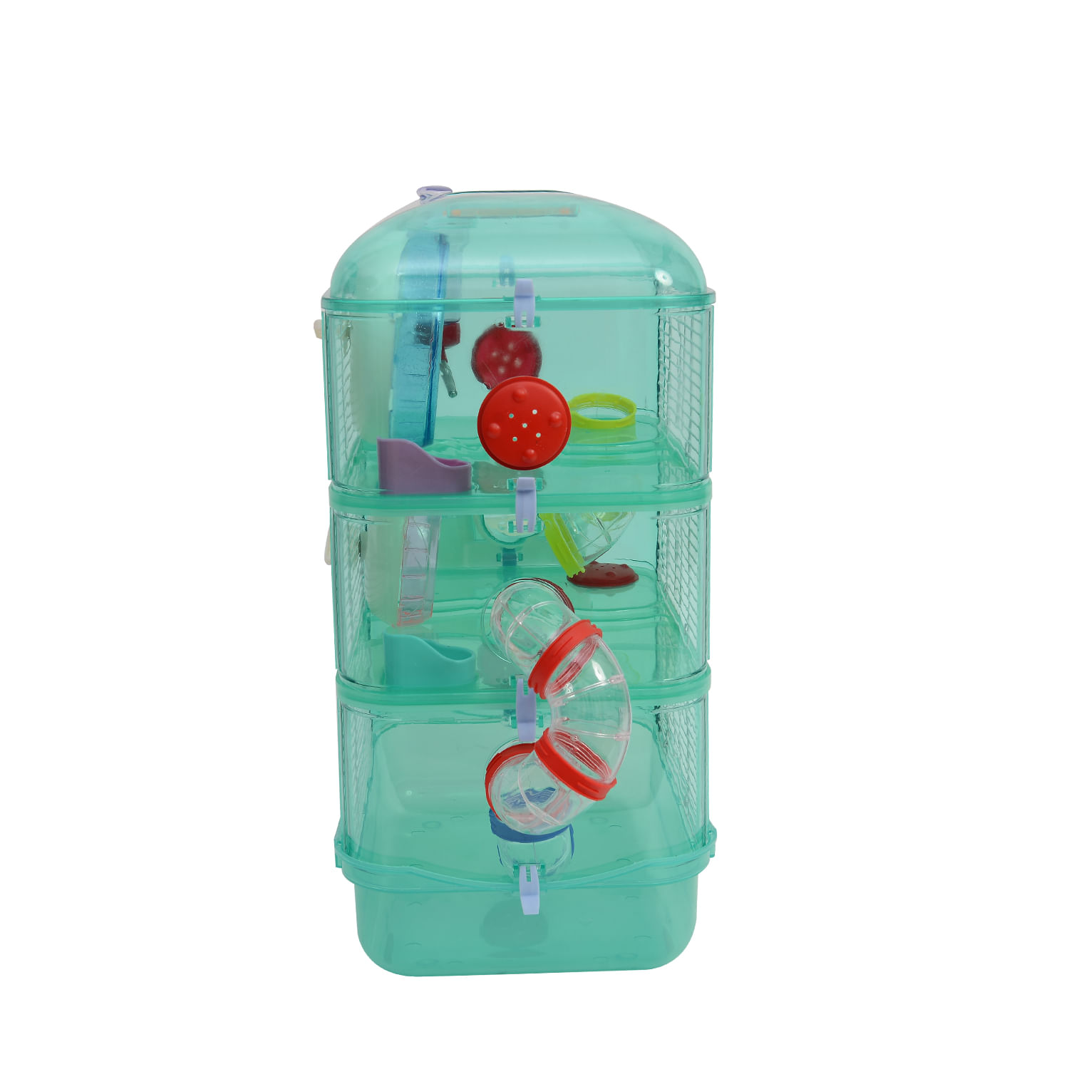 PawHut Cusca pentru Hamster 3 Niveluri, Verde, 40.5x28x55cm fotografia produsului View 4 L