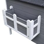 PawHut, cusca inaltata cu balcon si acoperis, 83x66.5x74.7 cm fotografia produsului View 5 S