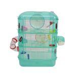 PawHut Cusca pentru Hamster 3 Niveluri, Verde, 40.5x28x55cm fotografia produsului View 5 S