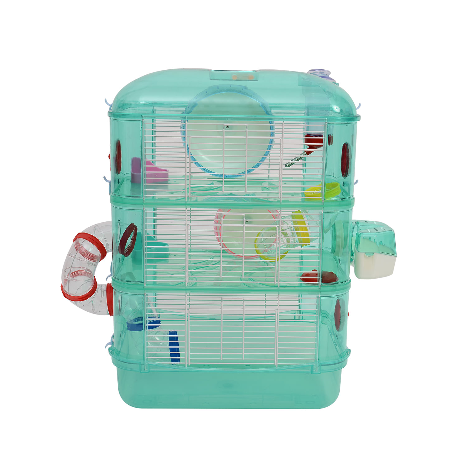 PawHut Cusca pentru Hamster 3 Niveluri, Verde, 40.5x28x55cm fotografia produsului View 5 L