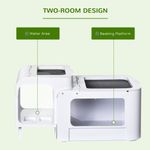 PawHut terariu cu platforme pentru broaste testoase, 47x 28x25cm, alb fotografia produsului View 3 S