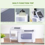 PawHut terariu cu platforme pentru broaste testoase, 47x 28x25cm, alb fotografia produsului View 4 S
