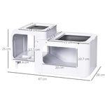 PawHut terariu cu platforme pentru broaste testoase, 47x 28x25cm, alb fotografia produsului View 2 S