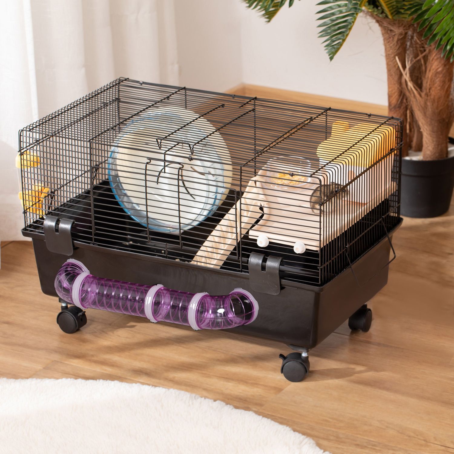 PawHut cusca hamsteri, cu mai multe niveluri, 60x35x38.5cm fotografia produsului